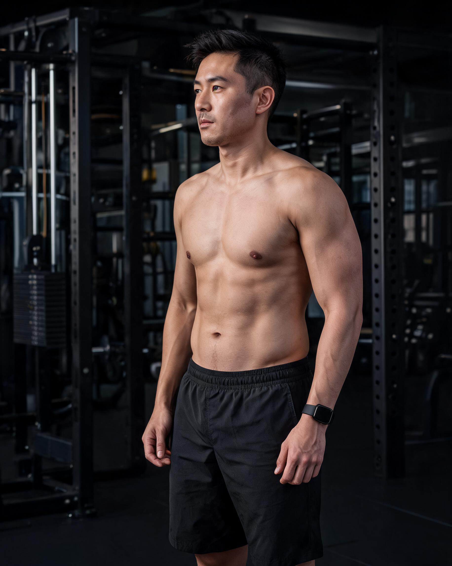 Fit man in gym