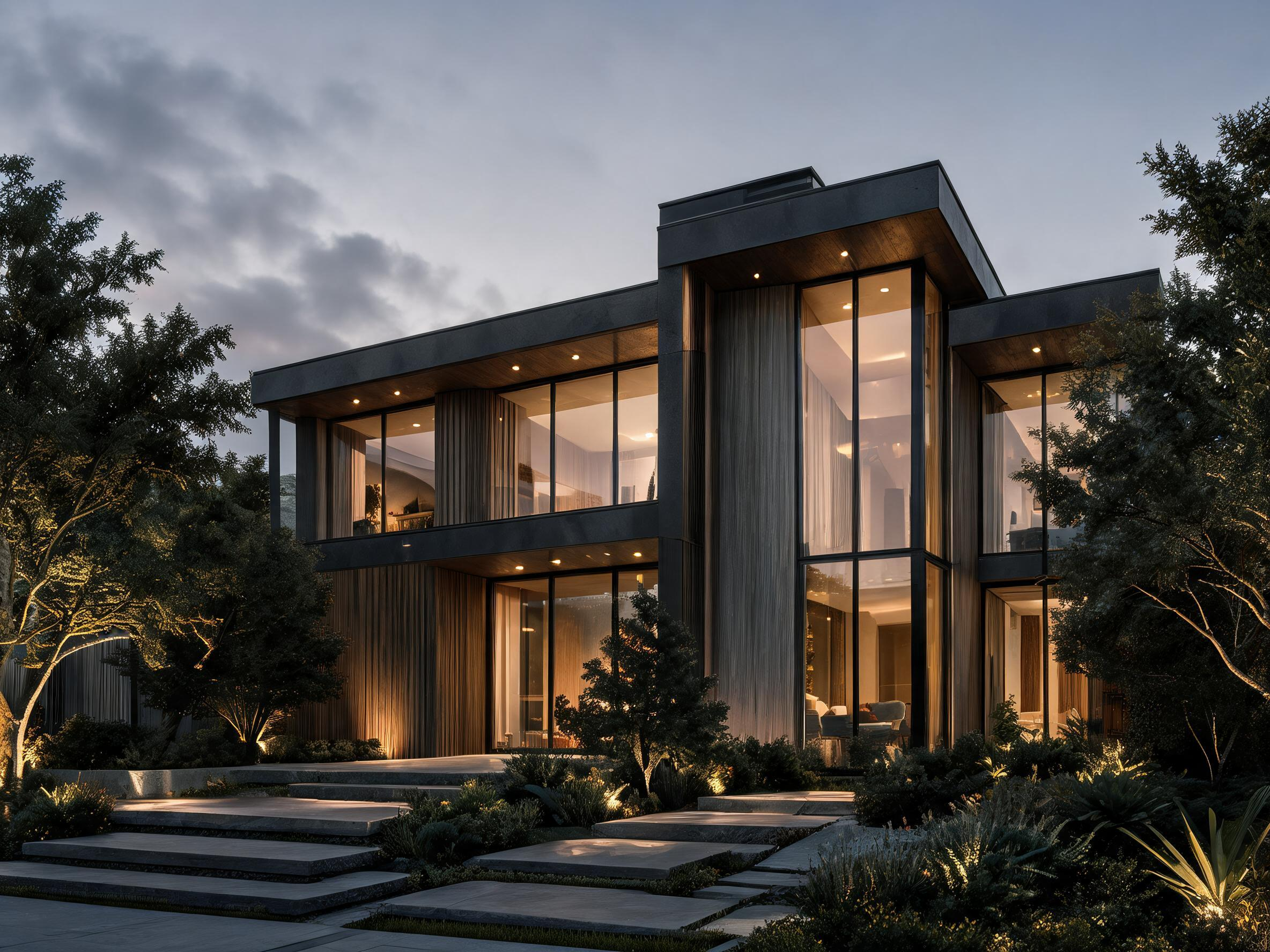 Modern luxury villa exterior