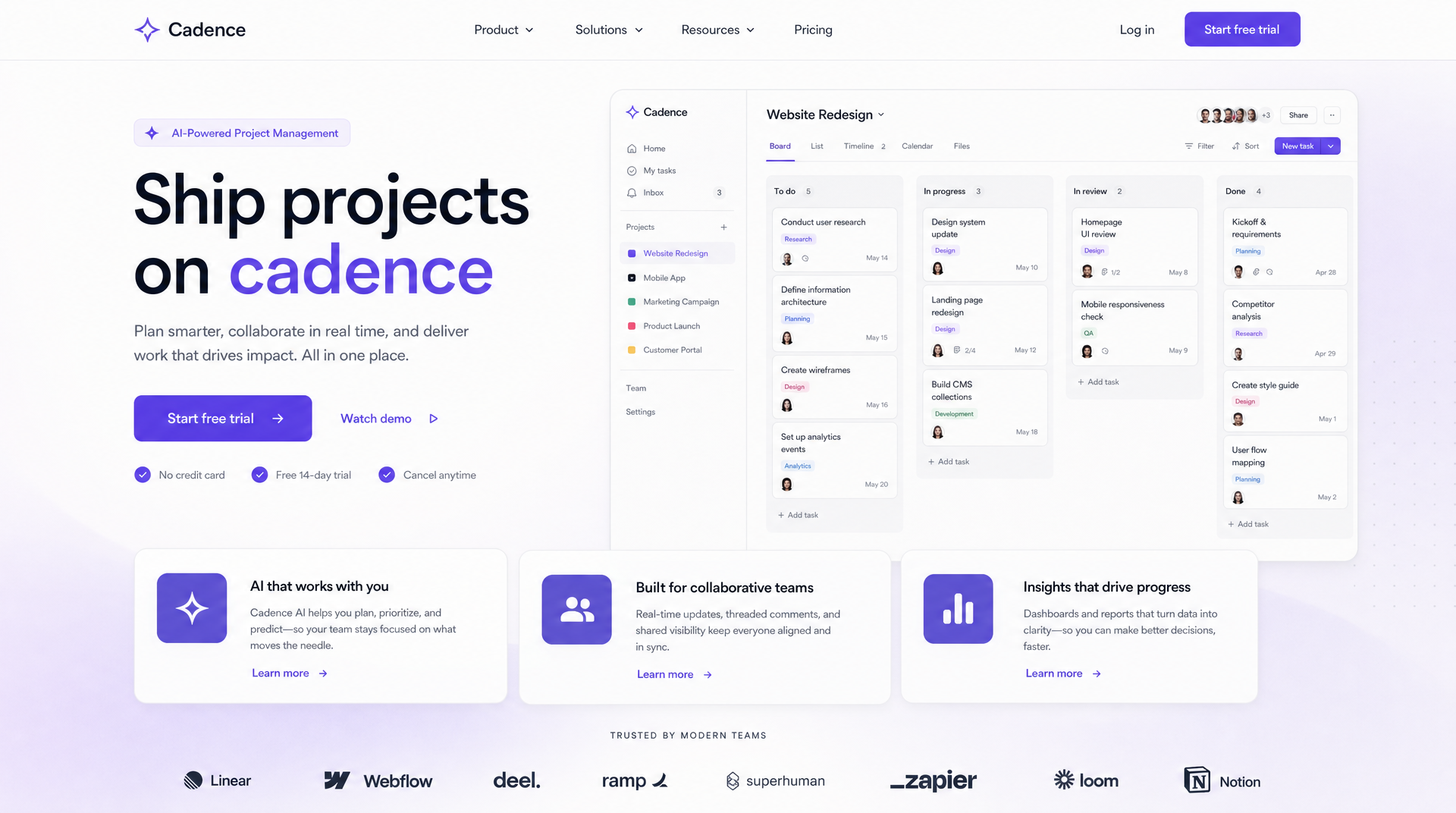 A polished, production-ready SaaS landing page design generated by AIDesigner