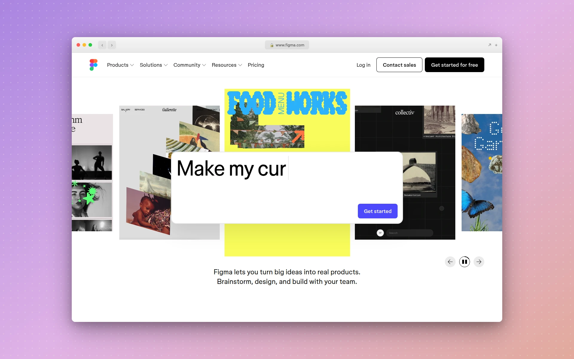 Figma homepage