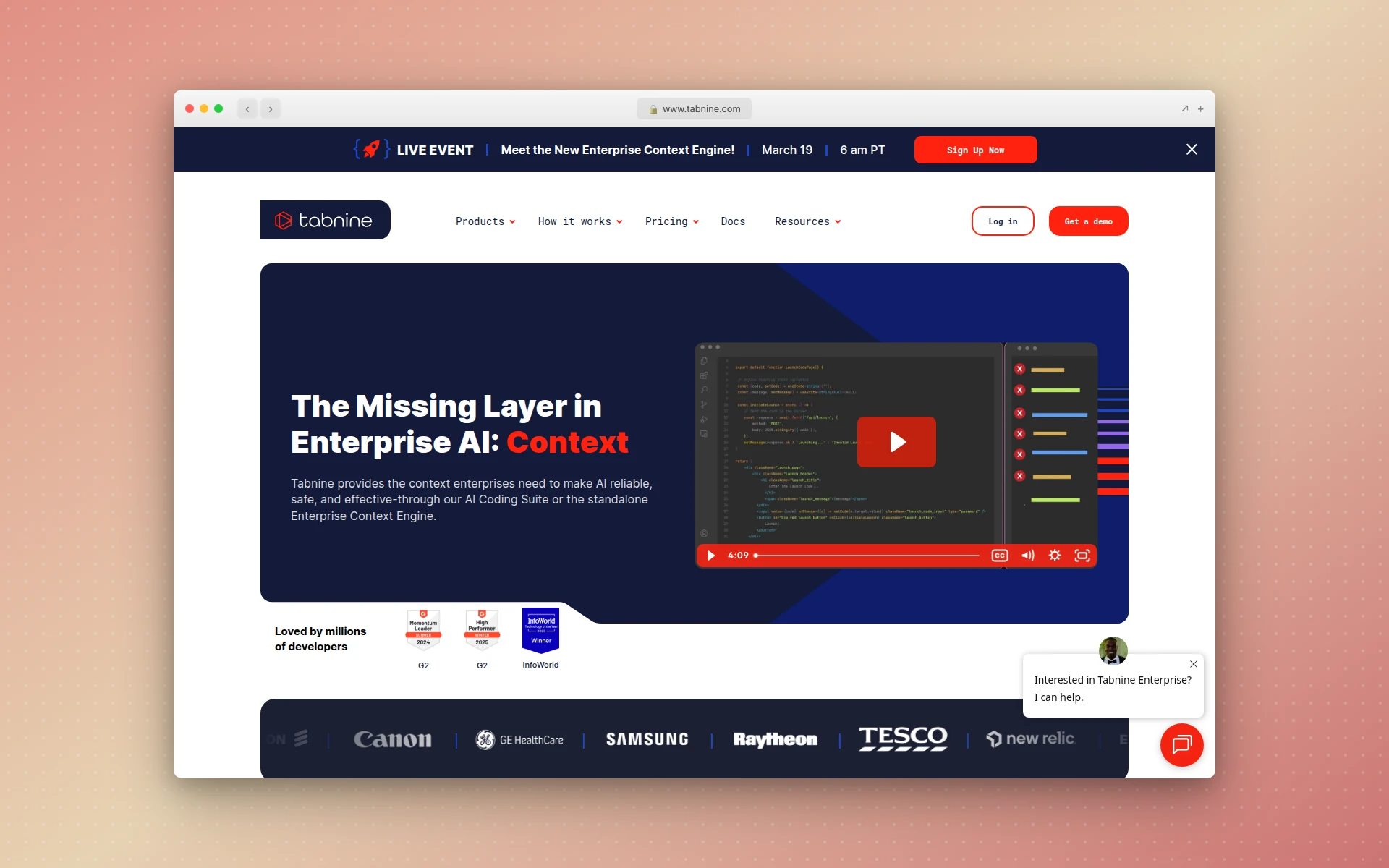 Tabnine privacy-focused AI code completion