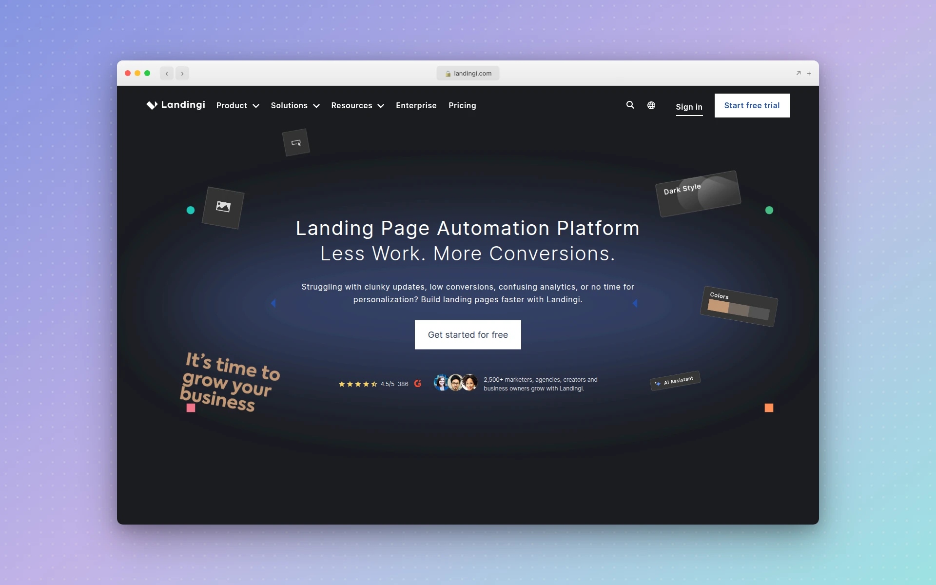 Landingi AI landing page builder