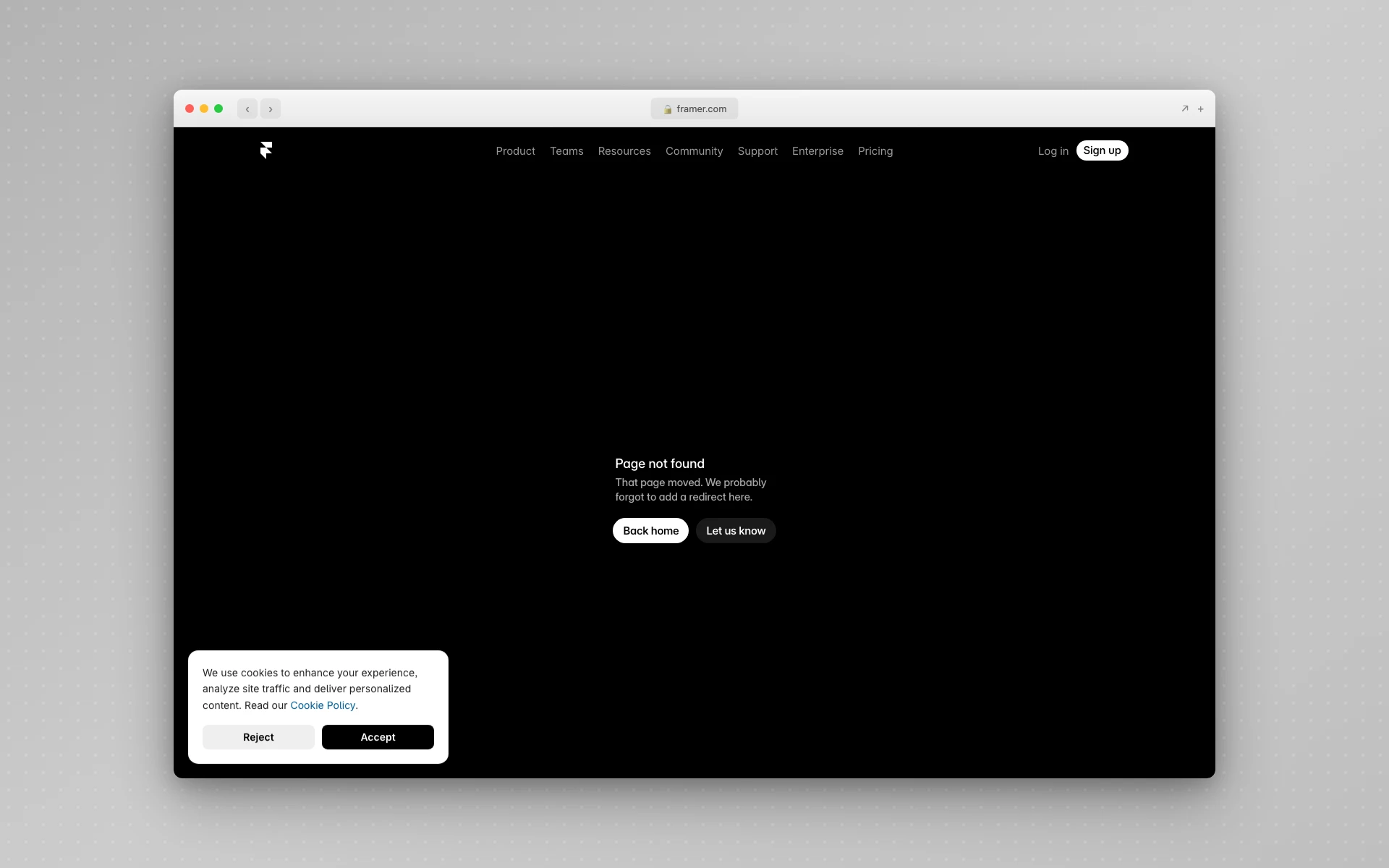Framer AI website builder interface