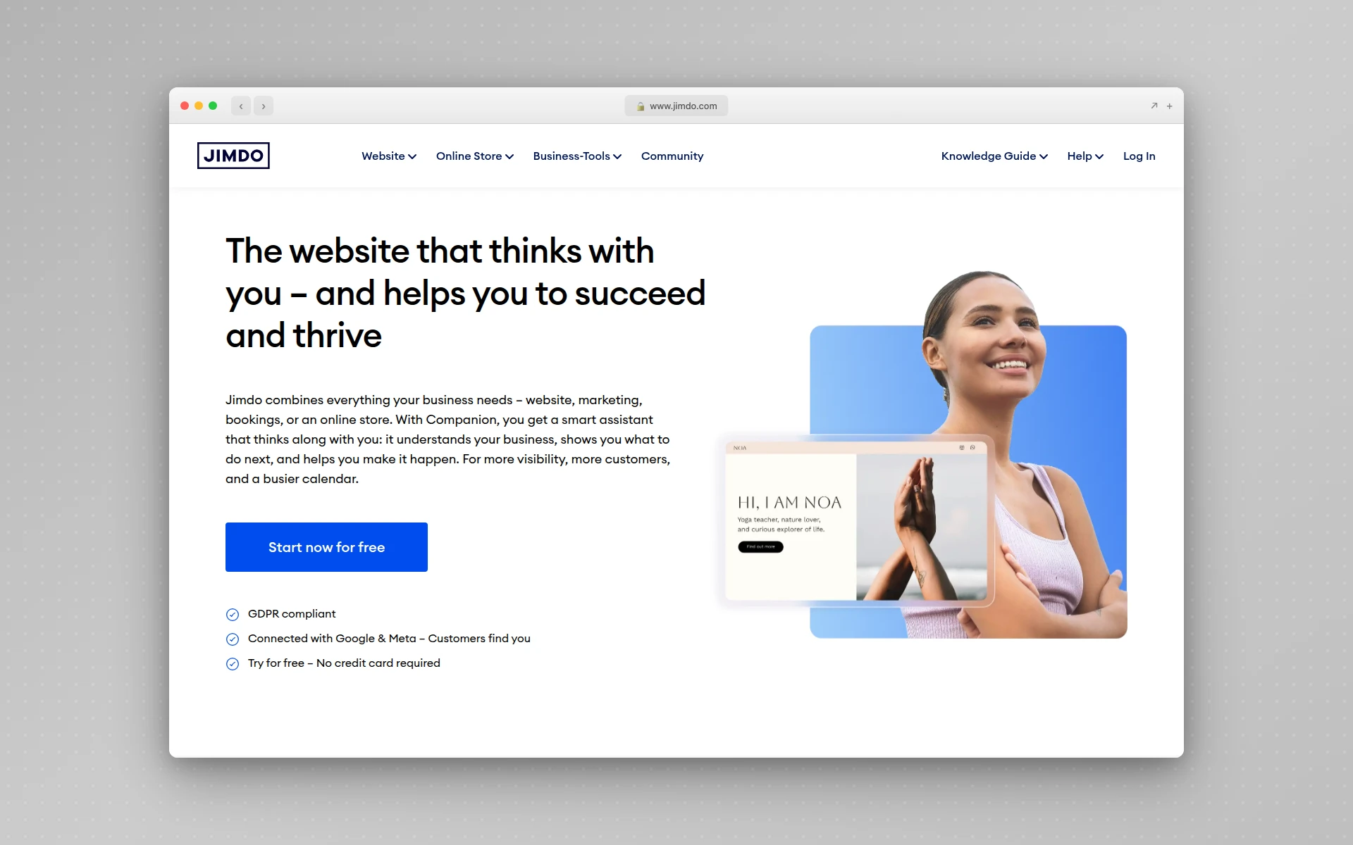 Jimdo Dolphin AI website builder