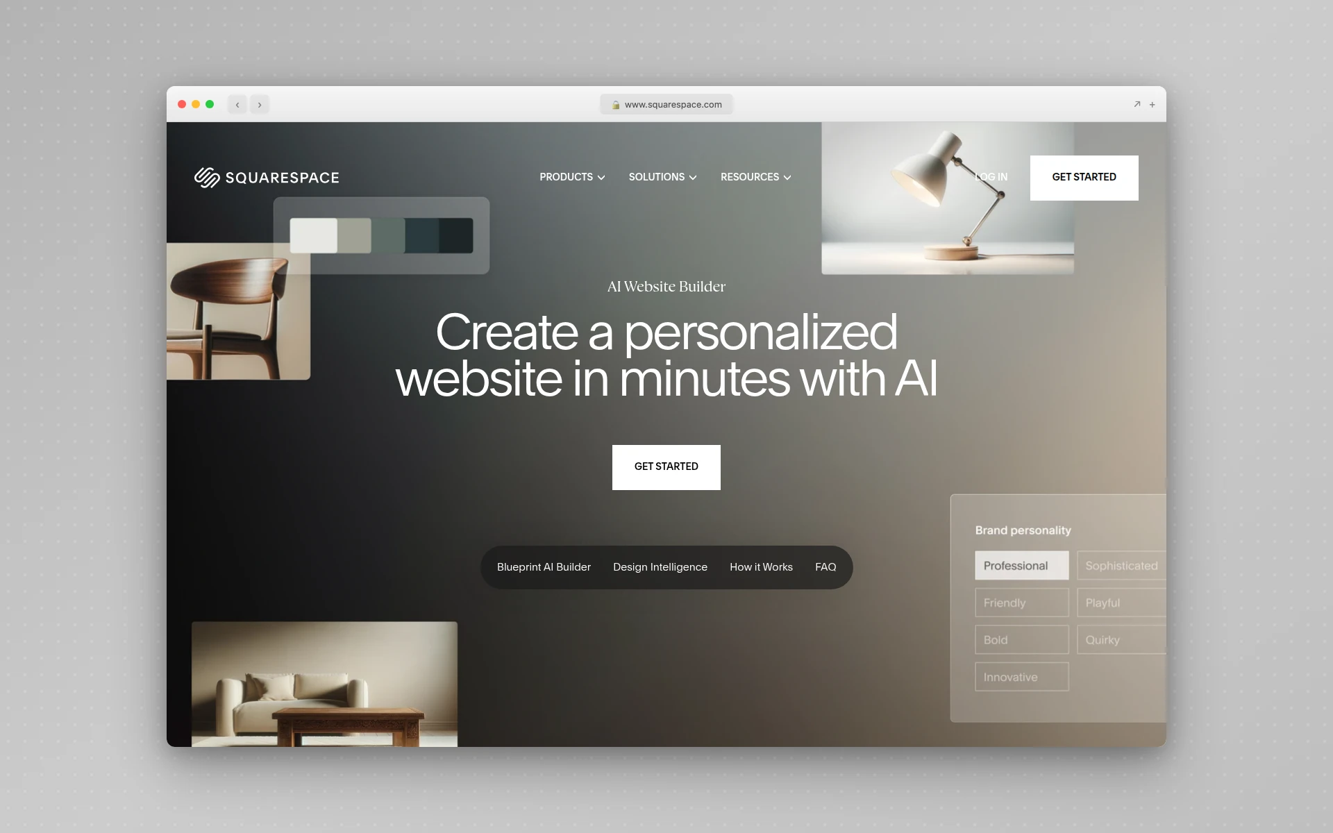 Squarespace Blueprint AI website builder