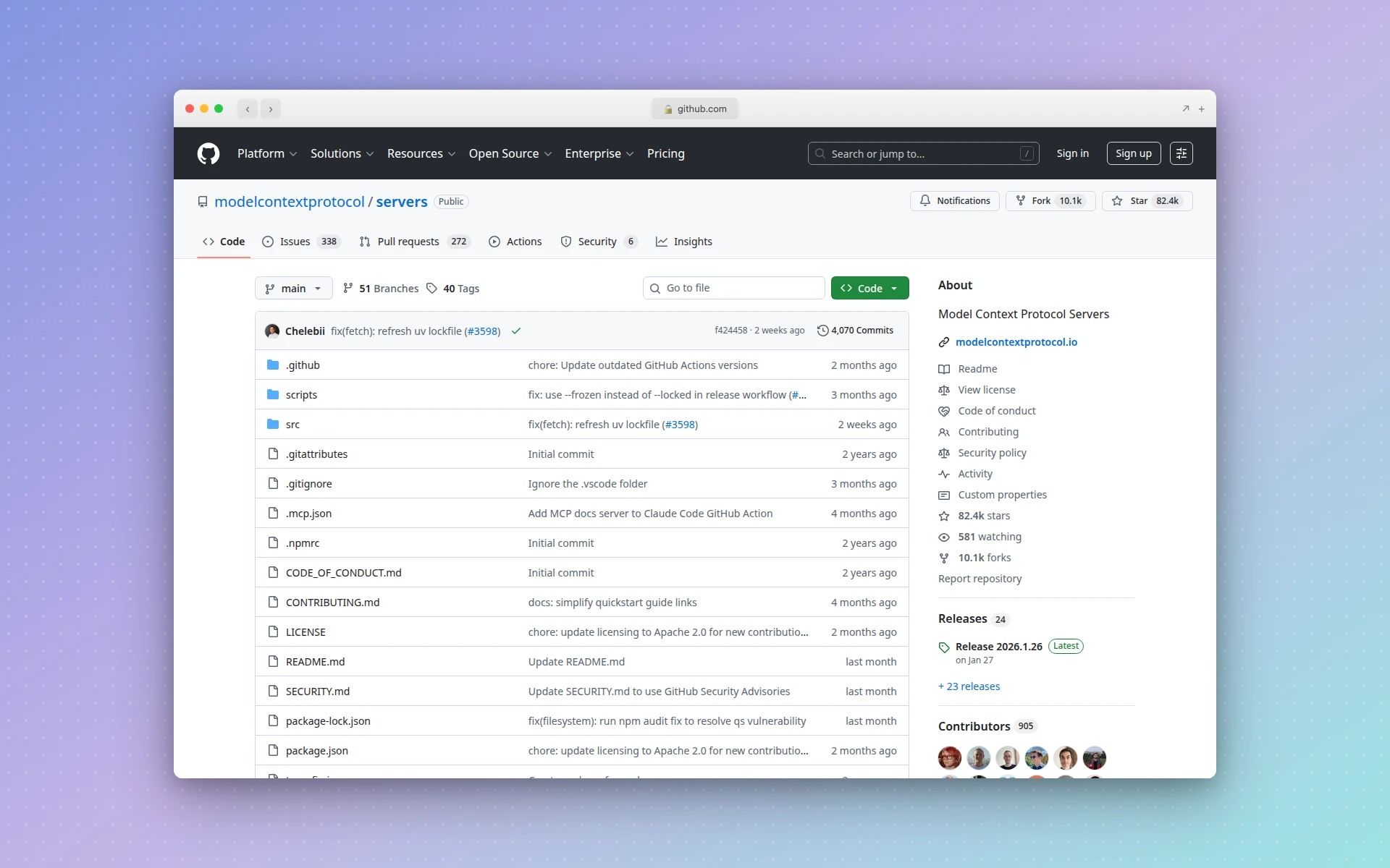 GitHub MCP server for repository management