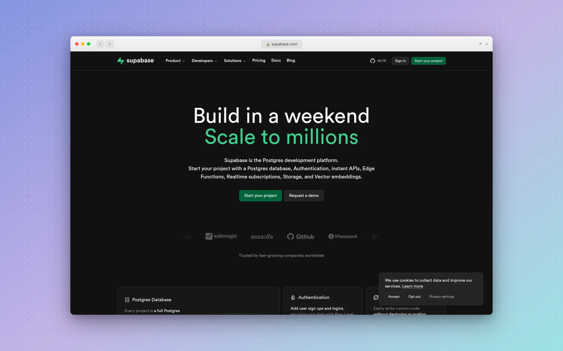 Supabase MCP server for database management