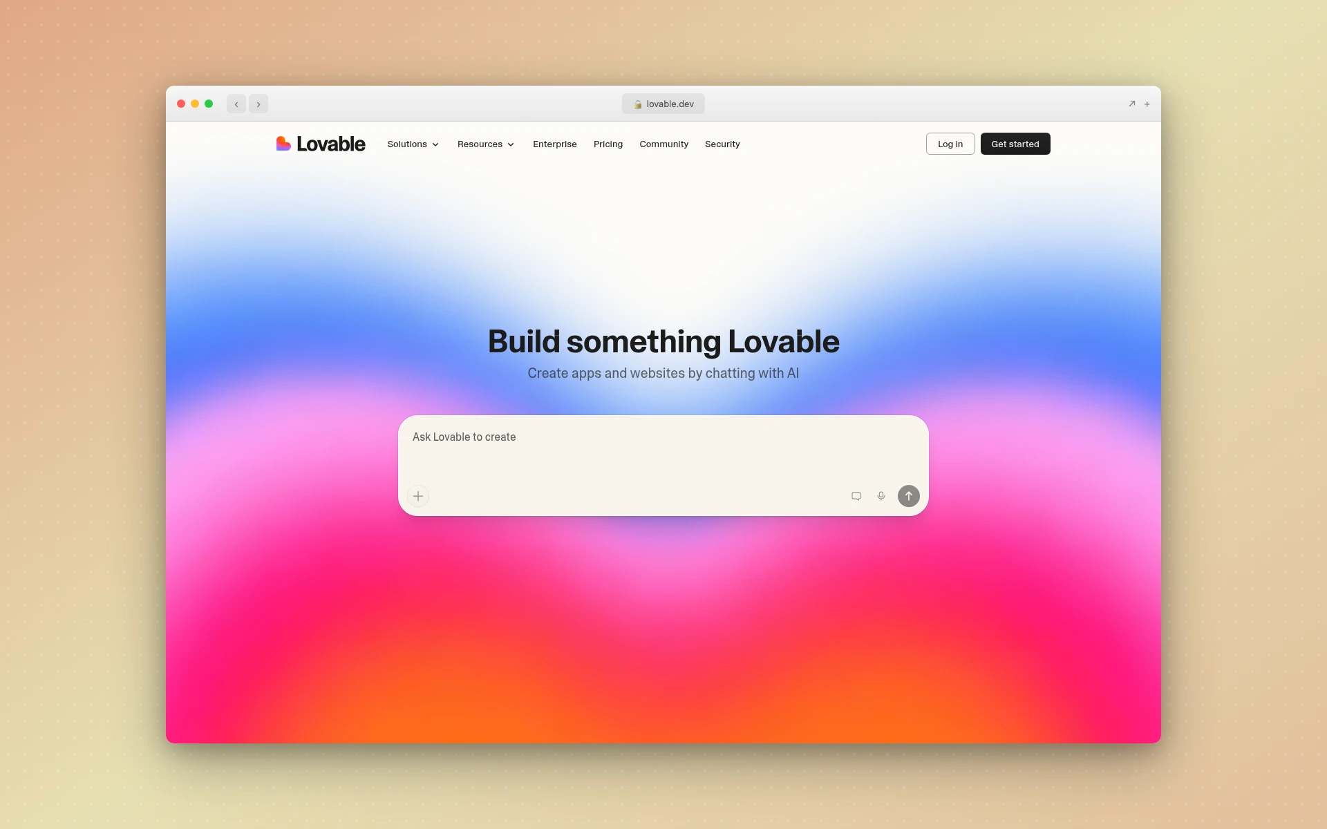 Lovable homepage