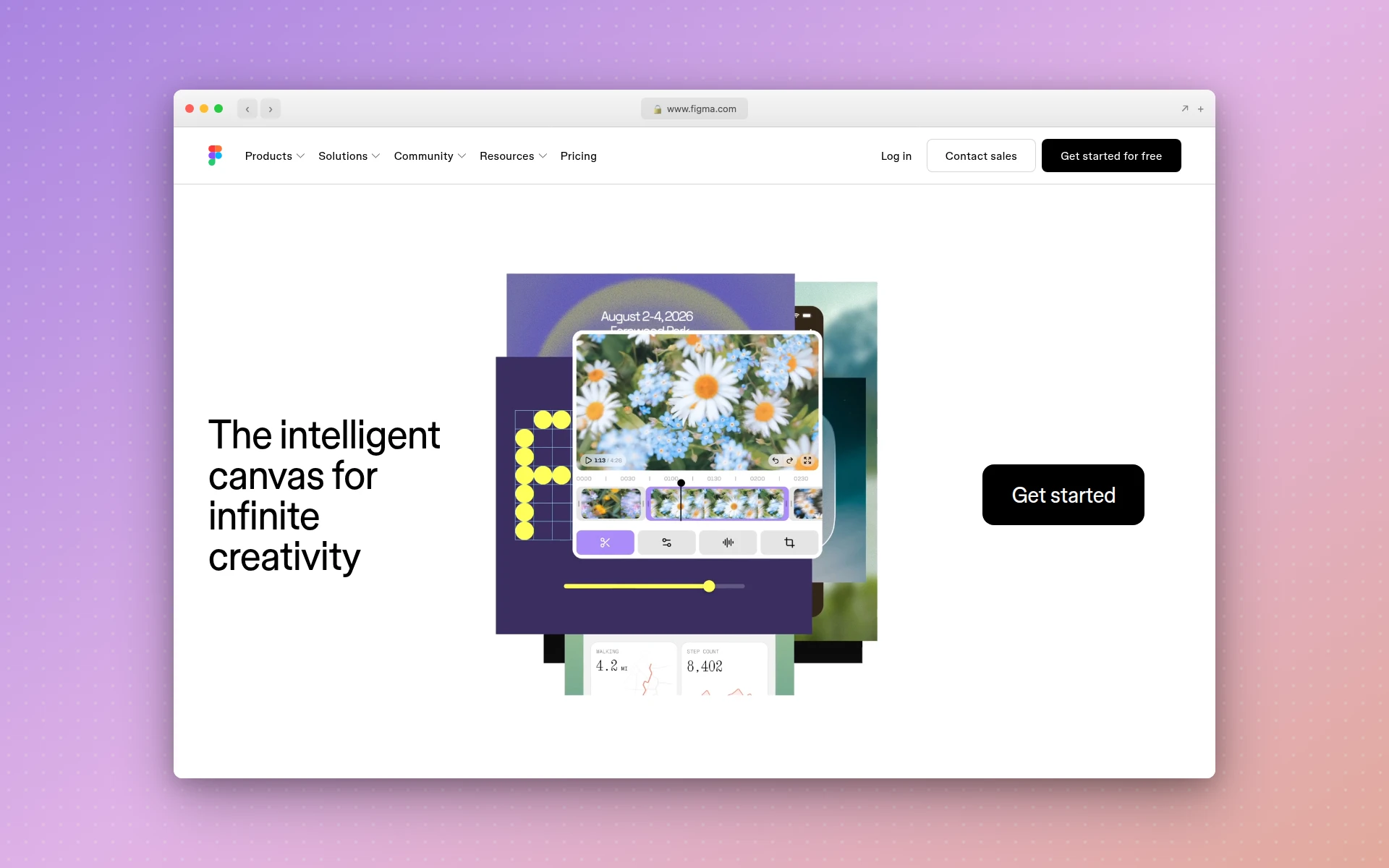 Figma design tool homepage