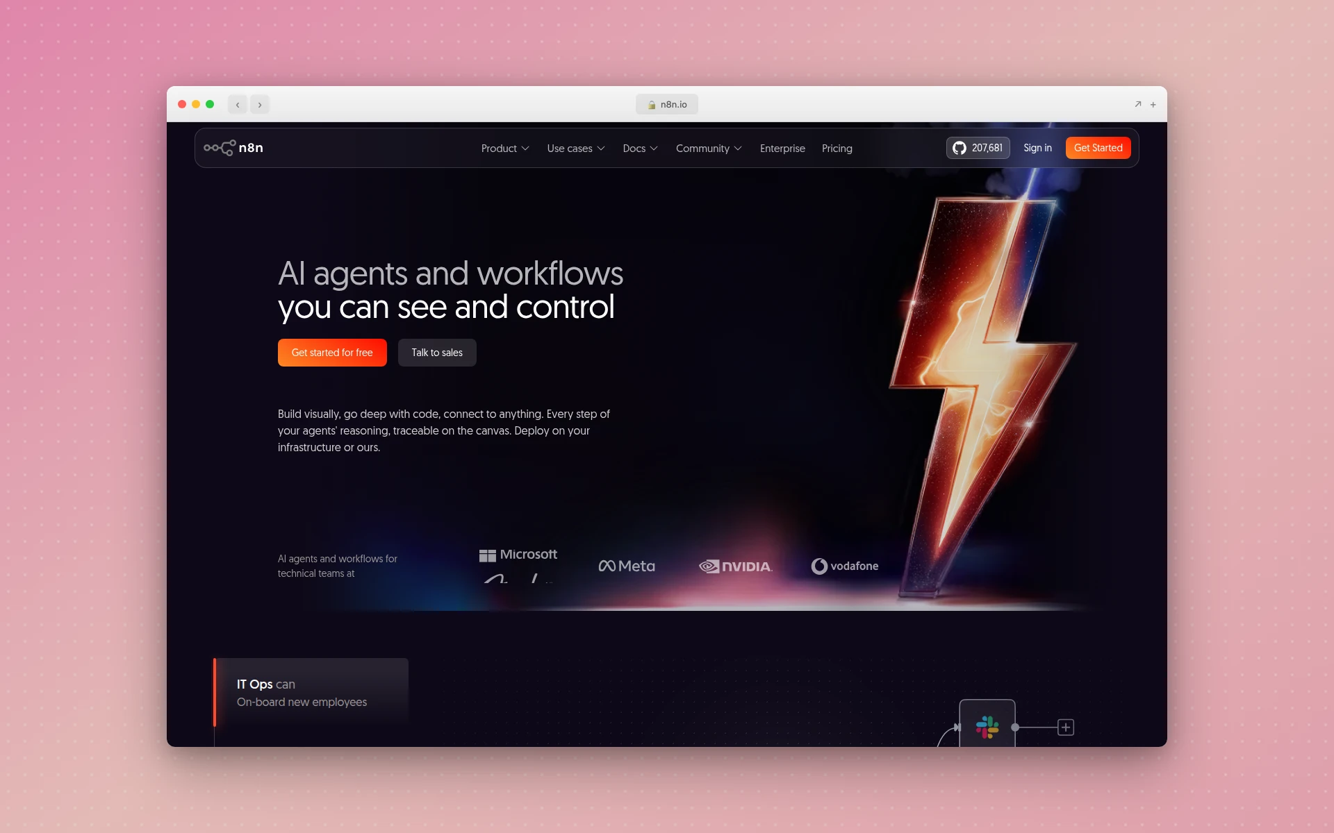 n8n homepage