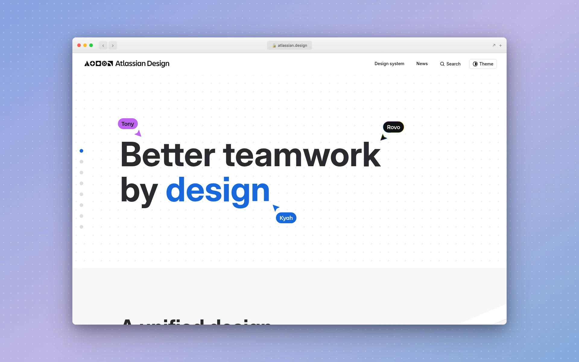 Atlassian Design System homepage