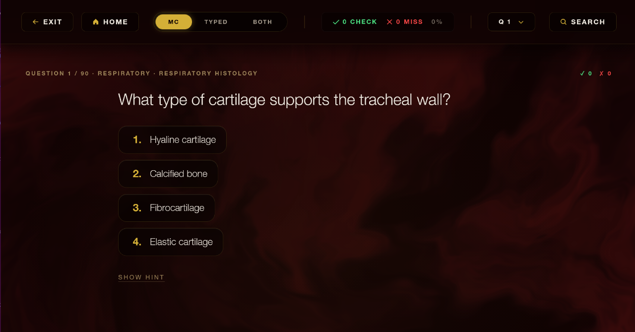 Study Guide Interface