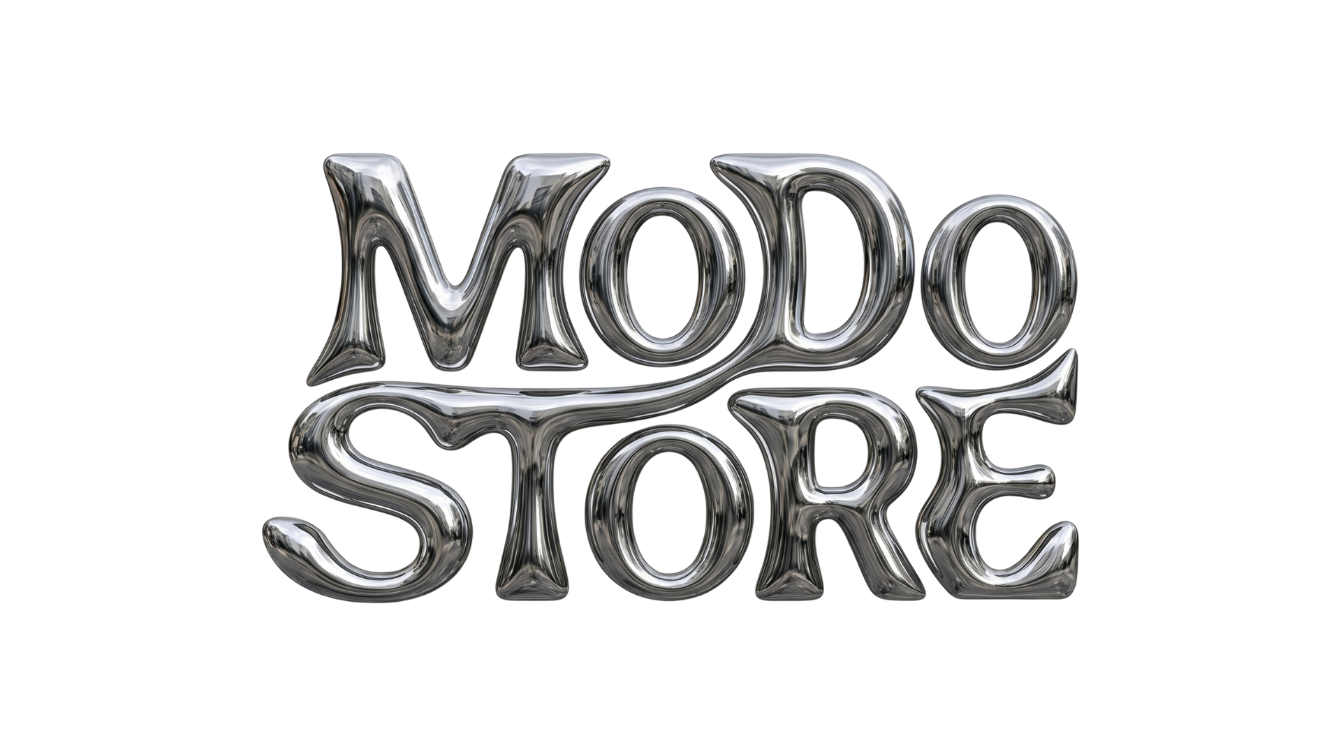 Modo Store 3D Chrome Logo